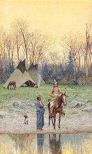 Indian on Horseback, 1899 by Henry Francois Farny