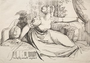 Specimens of Polyautography: Woman on a Sofa by Johann Heinrich Füssli