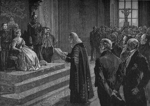 Peers and Commoners Presenting Patriotic Address to the Queen on Eve of the Crimean War, 1891 by Henry Gillard Glindoni