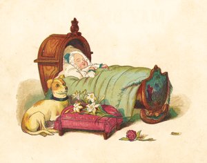 Princess Victoria asleep in her crib by Henry Hetherington Emmerson