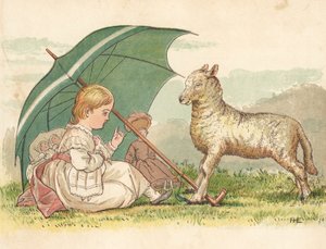 The Princess and the Lamb (color lithograph) by Henry Hetherington Emmerson