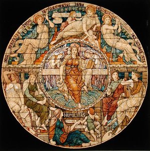 Design for a stained glass window for a theological college in New Jersey, USA by Henry Holiday