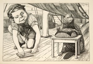 The Beaver kept looking the opposite way, from The Hunting of the Snark, an Agony in Eight Fits, by Lewis Carroll, pub. 1876 by Henry Holiday