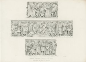 Sculptures on the podium of the Albert Memorial by Henry Hugh Armstead