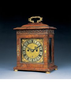 Charles II hour and half hour striking bracket clock, London, c.1685
