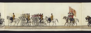 Part of the Panoramic View of the Entire Funeral Procession of Arthur, Duke of Wellington by Henry Jr and Sala Alken
