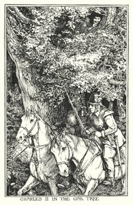 Charles II in the oak tree by Henry Justice Ford