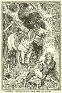 Frederick Practices His Flute Even When Out Hunting by Henry Justice Ford