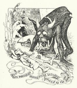 How the Draken Found Herr Lazarus Asleep by the Spring by Henry Justice Ford