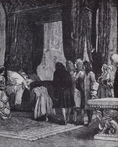 Queen Anne on Her Deathbed Appointing the Duke of Shrewsbury as Lord Treasurer by Henry Marriott (after) Paget