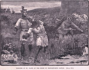 Heroism of St Clair at the Siege of Bridgnorth Castle AD 1154 by Henry Marriott Paget