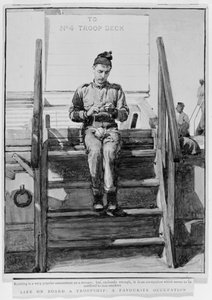 Life on board a Troopship: a favourite occupation, 1899 by Henry Marriott Paget