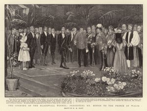 The Opening of the Blackwall Tunnel, presenting Mr Binnie to the Prince of Wales