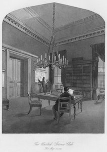 The United Service Club. The Map room