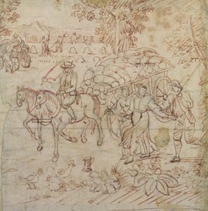 Landscape with Harvesters Returning Home by Henry Peacham