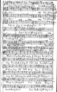 Autograph manuscript of the score for Psalm 137 How shall we sing the Lord