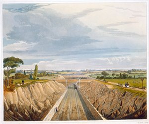 Near Liverpool, looking towards Manchester, Liverpool and Manchester Railway