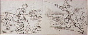 The Golfer Disturbed by a Windy Blast, illustration from 