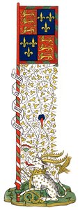 Banner of the Arms of England and France, Quartered, c. 1445, 1843 by Henry Shaw
