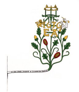 Bracket to support an hourglass, 1636, 1843 by Henry Shaw
