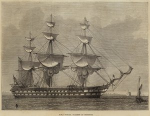 HMS Duncan, Flagship at Sheerness by Henry Spernon Tozer