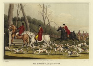 Fox Hunting Going into Cover by Henry Thomas Alken