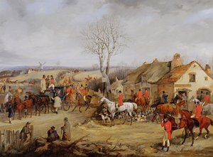 Hunting Scene, The Meet by Henry Thomas Alken