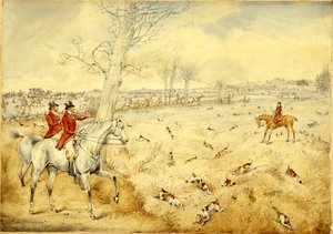 Hunting Scenes: Over the Hedge by Henry Thomas Alken