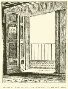 Balcony attached to the study of St Ignatius, the Gesu, Rome by Henry William Brewer