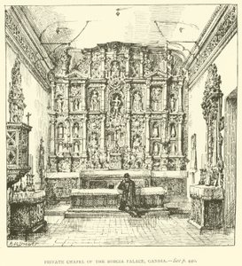 Private Chapel of the Borgia Palace, Gandia by Henry William Brewer