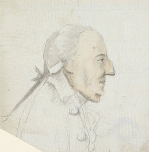 A Man with a Large Nose: Profile Facing Right, Head and Shoulders by Henry William Bunbury