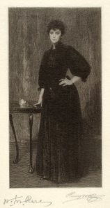 A Lady in Black by Henry Wolf
