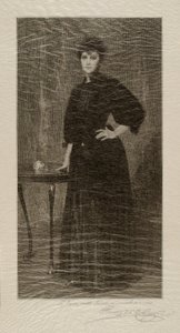 A Lady in Black by Henry Wolf