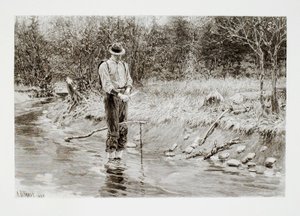 Setting a Beaver Trap by Henry Wolf