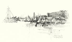 Adelphi Terrace, London by Herbert (after) Railton