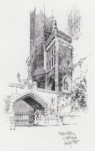 Bridge and Porch to Middle Temple Library by Herbert (after) Railton