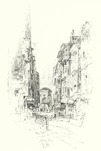 Butcher Row, London by Herbert (after) Railton