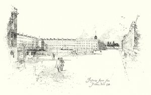 Finsbury Square, from Artillery Place, London by Herbert (after) Railton