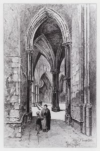 Interior of Temple Church by Herbert (after) Railton
