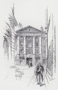 Middle Temple Gateway from the Strand by Herbert (after) Railton