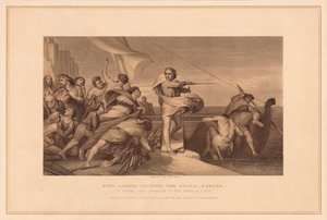 King Alfred Inciting The Anglo Saxons by Herbert Bourne
