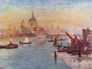 View from Waterloo Bridge by Herbert Menzies (after) Marshall