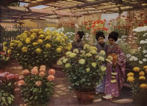 At the Chrysanthemum Show by Herbert Ponting