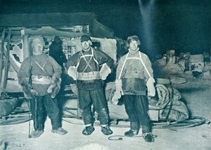 Bowers, Wilson, and Cherry-Garrard About to Leave for Cape Crozier