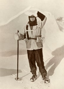 Captain Scott Wearing The Wallet in Which He Carried His Sledging Journals