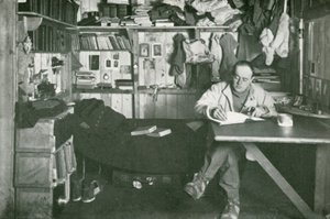 Captain Scott Writing Up His Journal by Herbert Ponting