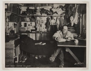 Captain Scott Writing His Diary, during the Terra Nova Expedition (1910-13) to the South Pole by Herbert Ponting