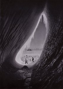 Grotto in an Iceberg; Terra Nova in the Distance by Herbert Ponting