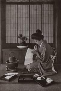 Writing a Letter by Herbert Ponting
