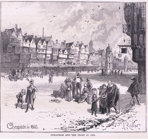 Cheapside AD 1660 by Herbert Railton